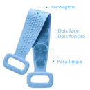 Cinta Escova de Banho Esponja de Silicone Massageadora Com Alças - BodySponge®